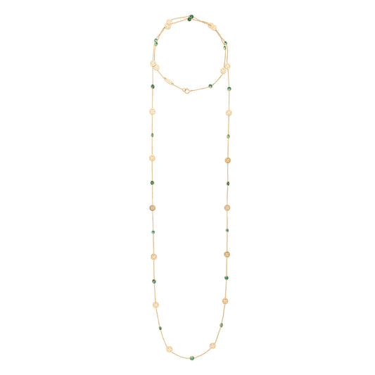 Signature Classic Necklace, Emerald, Long